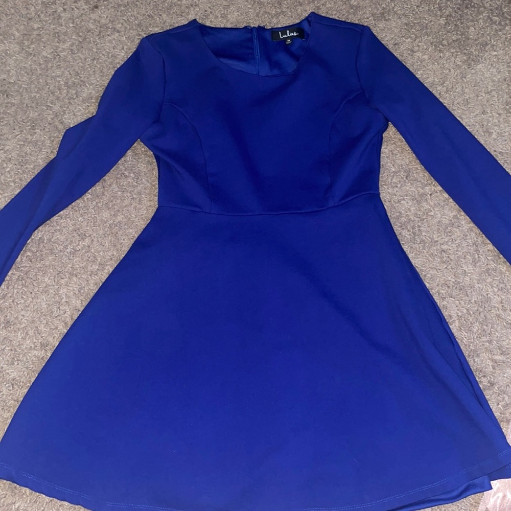 Royal Blue Long Sleeve Mini Dress